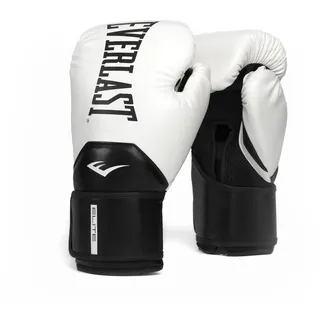 Everlast Elite 2 12oz Boxhandschuhe Weiß/Schwarz, für Sandsack, Pratzen & Sparring, Klettverschluss, ergonomischer Griffsteg, Split-Schaum – Original Everlast