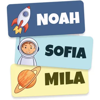 TagBuddy® Namensaufkleber Kinder für Schule & Kita 60 Stück [PERSONALISIERT] - Namensetiketten Aufkleber waschmaschinenfest - Klebeetiketten Namen Kinder - Namensschilder für Kleidung & Gegenstände