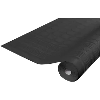 Pronappe RD260634I 12x Papiertischdecke auf Rolle mit Damastprägung - 6x1,18m - Schwarz