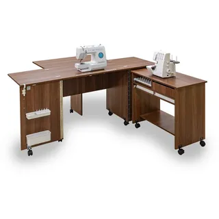 Comfort 7+ | Nähmaschinenschrank | Nähmöbel | Nähtisch | (Lakeland acaia light)