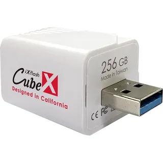 PioData iXflash Cube 256GB USB Type A, Auto Backup Fotos & Videos für iPhone & iPadPhoto, Apple MFi Certified