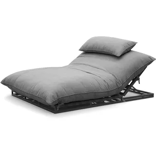 Tchibo - Premium-Doppel-Gartenliege mit Creacryl®-Allwetterstoff - 160x198x60cm - schwarz - Aluminium / Acryl / Polypropylen