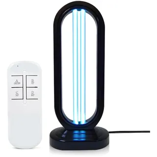 UVC Desinfektionslampe Fernbedienung, 38W UV Sterilisationslampe Keimtötende Lampe, UV-Sterilisator Desinfektion Sterilisator (Schwarz)