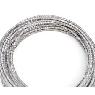 Drahtseil 1meter 4 mm 5 mm 6 mm 8 mm Edelstahldrahtseilkabel PVC Kunststoffbeschichtet 7 x 7/7 x 19 Stahlseil(Größe:4mm (10Meter))