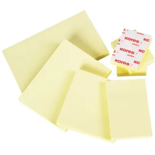 KORES Haftnotizen Notes, 75 x 75 mm, 100 Blätter, gelb