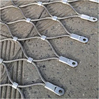 VXHCS 304 Edelstahl-Seilnetz, Flexibles Seil-Geländer-Netz, Galvanisierte Drahtzaunrolle, für Garden Farm Treppenbalkon, Anpassbar (1x1m)