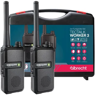 Albrecht Tectalk Worker 3 2ER KOFFERSET Funkgerät Schwarz