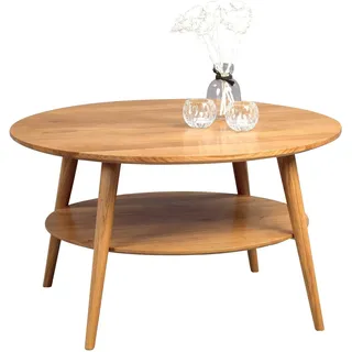 M2 Kollektion Couchtisch 247222 Stella Massivholz Wildeiche 80 x 45 cm