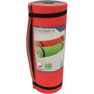 posten bˆrse Robuste Fitnessmatte Yogamatte Rot grau 180 x 50 x 1,2 cm
