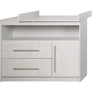 roba Wickelkommode 'Maren 2', 1 Schublade, 1 Tür, 1 Fach, Lichtgrau/Weiß