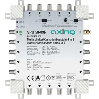 axing/skt Axing SPU05809N SPU 58-09N Kaskadenschalter 8Tln 5Eing aktiv 5Ausg ... Multischalter 5 / 1, premium-line