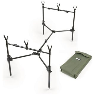 Zite Kompaktes Teleskop Rod Pod für 3 Ruten 90-120 cm Karpfen-Angeln Basic Rutenhalter