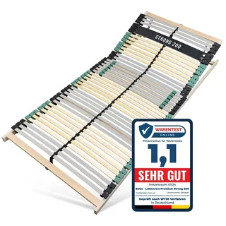 Sleepneo Lattenrost 140x200 PREMIUM STRONG 200 aus Buchenholz, Kopfteil verstellbar, 7 Zonen Lattenrost mit 42 Latten, Made in Germany, bis 200Kg