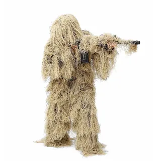 Maizoon 5-in-1-Ghillie-Anzug enthält Jacke, Hose, Maske, Tarnung, Seil und Aufbewahrungstasche, ideal für die militärische Jagd, Scharfschützen, Airsoft und Paintball, Wüstenstil