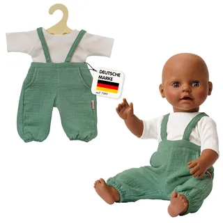 Heless Puppenkleidung 2416 Latzhose Salbeigrün (35-45 cm)