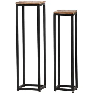 Gilde Deko-Säule 90cm Braun/Schwarz