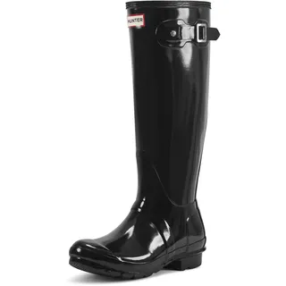 Hunter Damen Original Tall Gloss Wellington Boots Gummistiefel, Schwarz (Black Blk), 38 EU - 38 EU