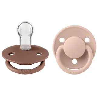 Bibs Schnuller De Lux 2er-Pack, Silicone, Woodchuck/Blush