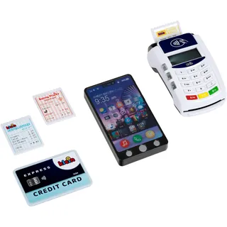 Theo Klein PoS Terminal und Kinder Handy Smartphone Mit Licht, Sound und kontaktloser Bezahlfunktion Spielzeug für Kinder ab 3 Jahren