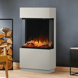 Noble Flame CAMPO [Elektro Standkamin Optiflame]: Seidengrau