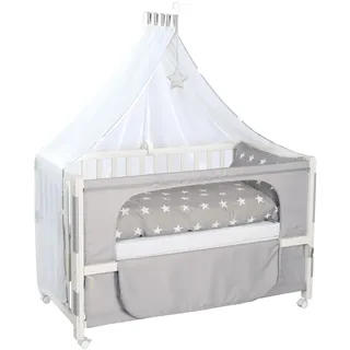 roba Room Bed Beistellbett weiß inkl. Komplettset little stars