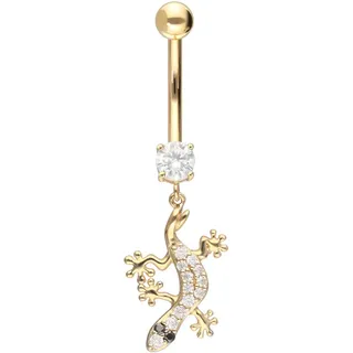 18 Karat Gold Bananabell MOISSANIT-GECKO