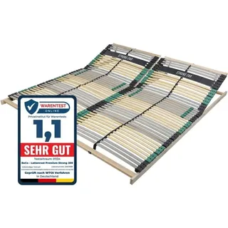 LATTENROST SET 180x200 cm (2x 90x200) - Buche, 42 Leisten, bis 200Kg belastbar