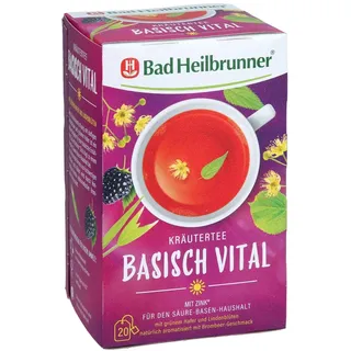 Bad Heilbrunner Basisch Vital Tee Teebeutel 20 x 2 g