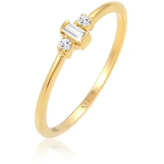 Elli Ring 925 Sterling Silber Verlobungsring in Gold | Gr.: 52