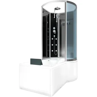 AcquaVapore Kombination Badewanne Dusche K50-L30 Duschtempel 170x100
