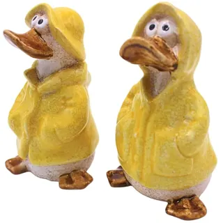 Dekohelden24 Dekofigur Ente 14 cm Gelb