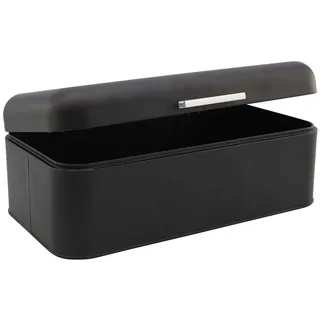 None Brotkasten CATTA, Schwarz - Metall - 42 x 22 cm - mit Deckel