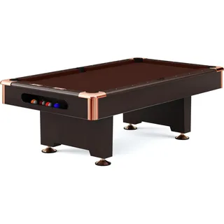 Automaten Hoffmann Billardtisch Club Pro III Dekor Nussbaum, Chocolate, Simonis 860, 7 ft (Spielfeld 198x99 cm)