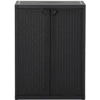vidaXL Gartenschrank 65 x 45 x 88 cm Schwarz