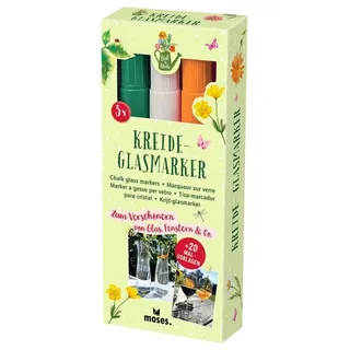 Moses Kreide-Glasmarker 3 St. Mehrfarbig