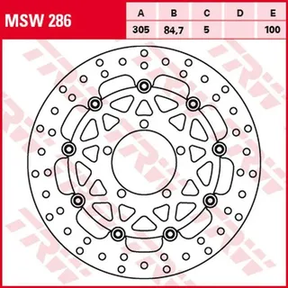 TRW Bremsscheibe MSW286
