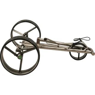 Fasan® 3 Rad Golf Push Trolley Edelstahl schnell-klappbar und in Titan-Optik