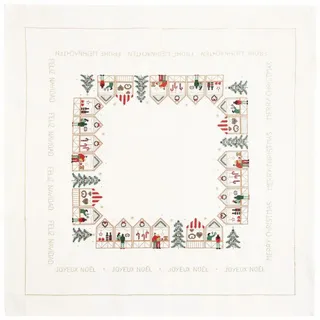 Rico Design Stickpackung Gezählter Kreuzstich, Decke Weihnachtsmarkt