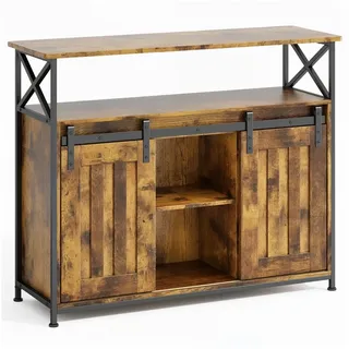 Bealife Sideboard Küchenschrank, Aufbewahrungsschrank mit 2 Schiebetüren