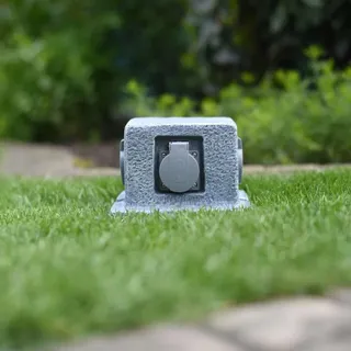 Unitec Garten-Steckdosenverteiler 4-fach grau