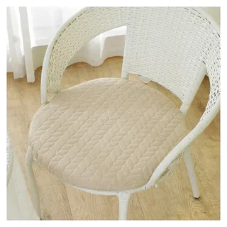 frstrery Rund Sitzkissen Stuhl Stuhlkissen 30/35/40/45/50 cm, 100% Baumwolle Sitzpolster Stuhlauflage für Outdoor Indoor