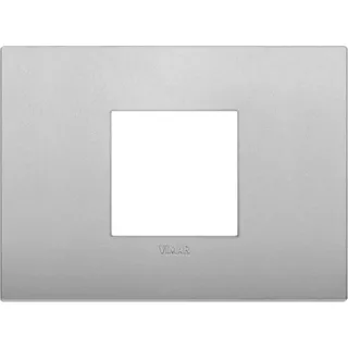 Vimar - 19652.79 Klassisches Kennzeichen 2m Mitte Silber Matt