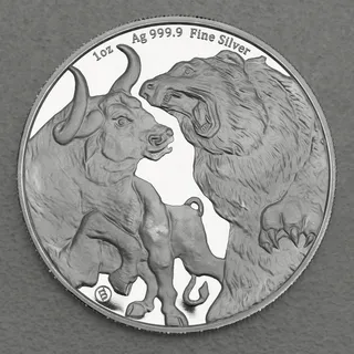 Silbermünze 1oz Bull and Bear 2022 (Tokelau)