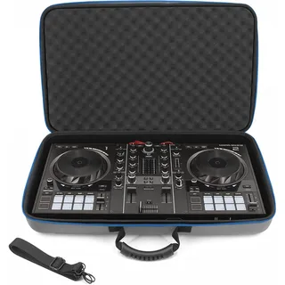 CASEMATIX DJ Controller Reisetasche kompatibel mit Hercules Inpulse 500 - Hartschalen-DJ-Mixer-Tragetasche mit Schultergurt & stoßdämpfendem Schaumstoff für Audio-Controller und Audiogeräte