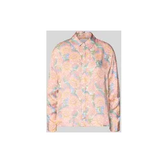Regular Fit Bluse aus Viskose im Allover-Look, Rosa, 38