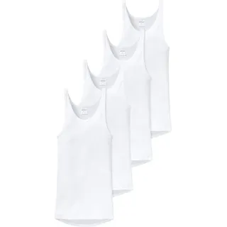 Schiesser 4er Pack Original Classics Doppelripp Unterhemd / Tanktop Besonders Komfortabel, strapazierfähig und formstabil, Etwas längere Rückenp... - Weiß - 6