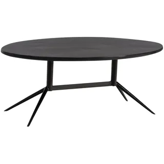 FineBuy Couchtisch FineBuy Wohnzimmertisch Massivholz 90 cm Sofatisch Tisch Oval Modern