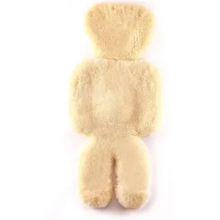 Hofbrucker Lammfell-Kindersitz-Auflage "Männchen" in Natur - (L)80 cm - (B)40 cm