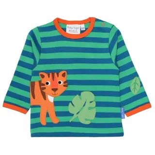 Toby Tiger Langarmshirt mit Tiger Applikation in grün | Gr.: 86