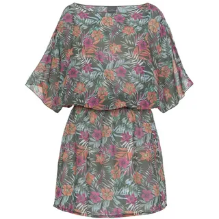 VENICE BEACH Chiffontunika Damen grün bedruckt Gr.40/42